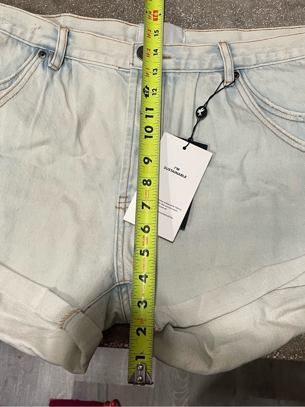 One Teaspoon Light Wash Denim Jean Shorts - Picture 7 of 9